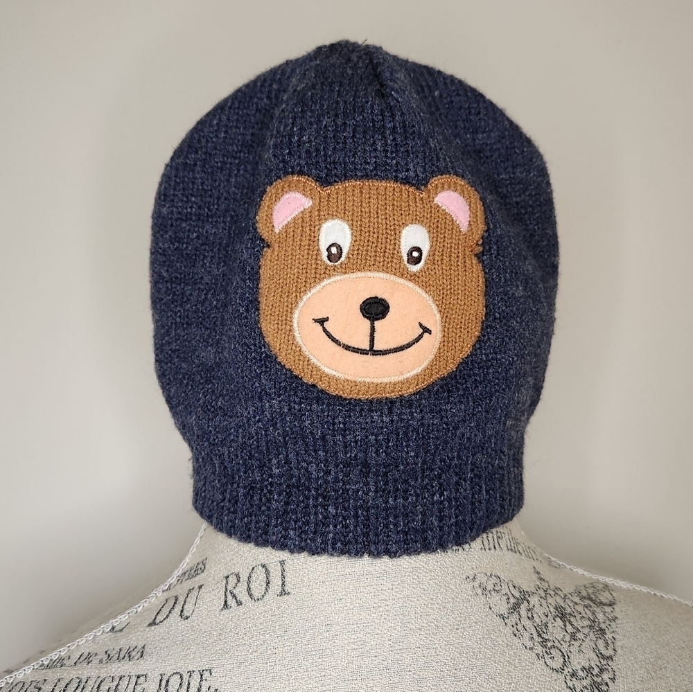 90s Teddy Bear Knit Toque Beanie